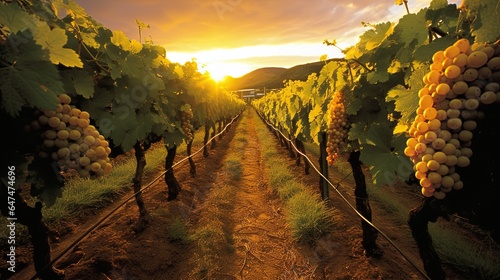 Golden Vines and Sunlit Horizons: A Journey Through Nature's Winery
