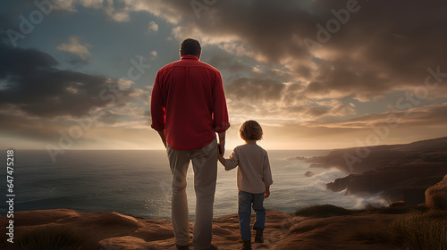 Heróis do Coração: Celebrando o Dia dos Pais com Amor e Gratidão - IA Generativa photo