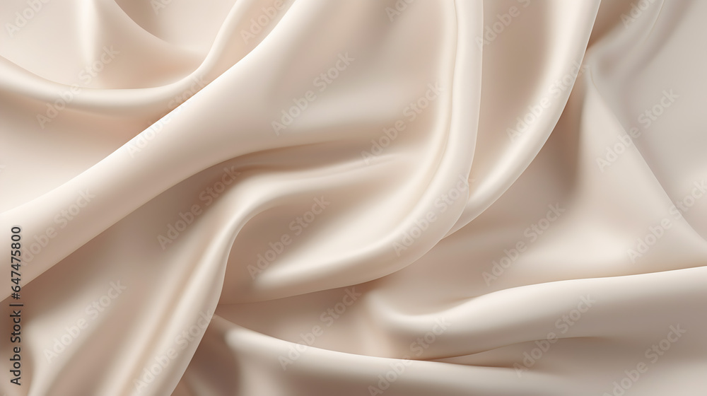 Creamy White Satin Fabric Background for Weddings, Luxury Branding - Feminine Fabric Wallpaper - Generative AI