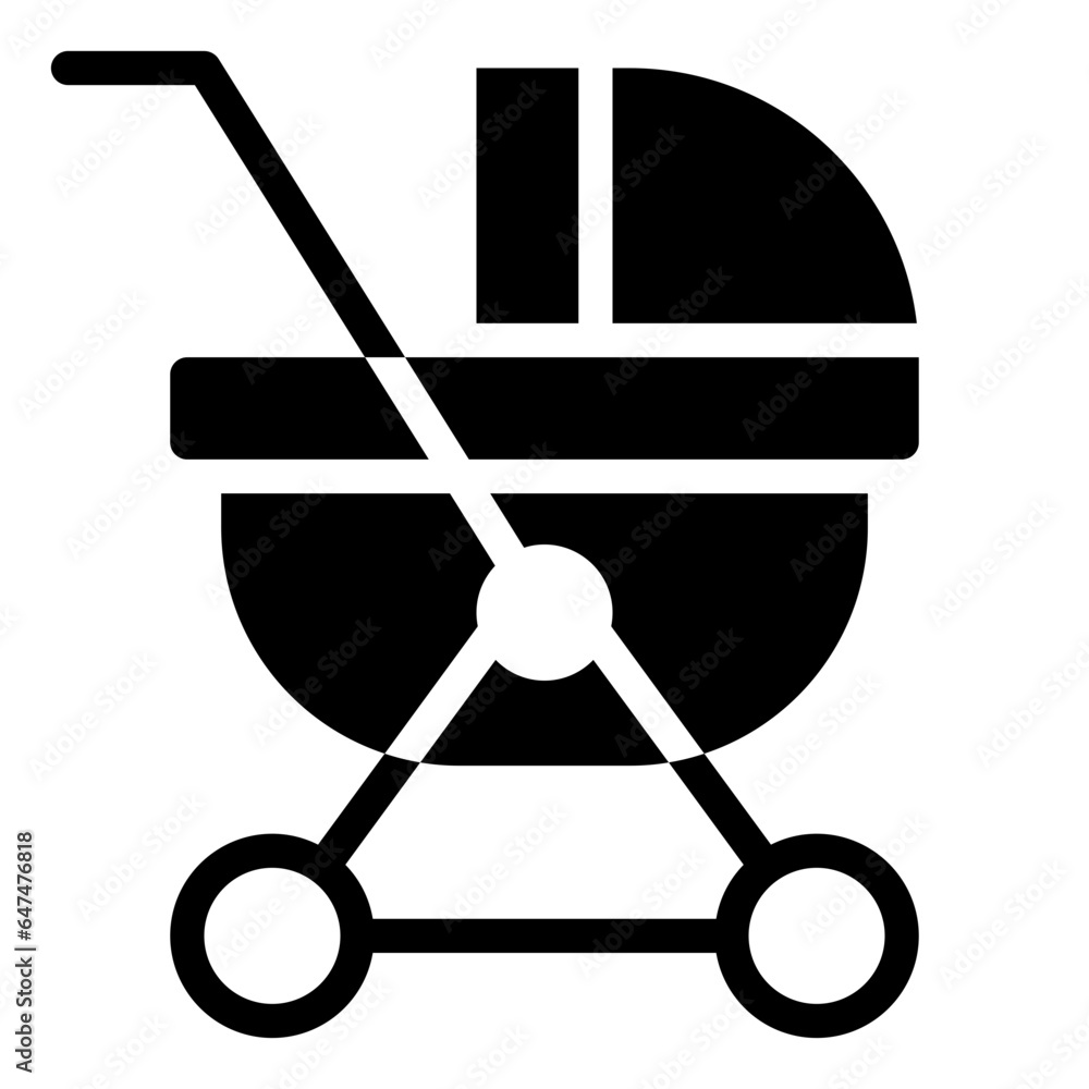 Stroller solid glyph icon Stroller solid glyph icon