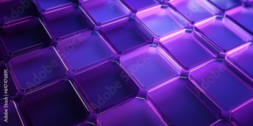 Violet Glass Creative Abstract Geometric Wallpaper. Display graphic. Computer Screen Digiral Art. Abstract Bright Surface Geometrical Horizontal Background. Ai Generated Vibrant Texture Pattern.