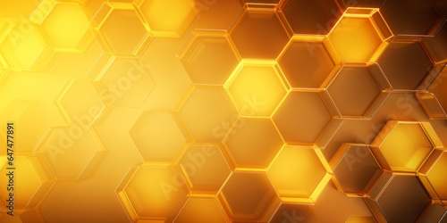 Yellow Creative Abstract Geometric Wallpaper. Display graphic. Computer Screen Digiral Art. Abstract Bright Surface Geometrical Horizontal Background. Ai Generated Vibrant Texture Pattern.