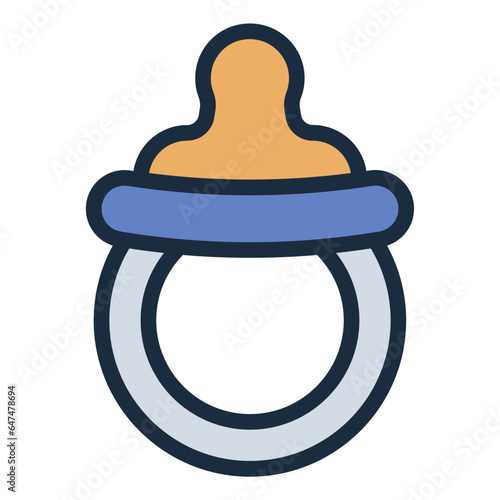 Pacifier Nipple filled line icon