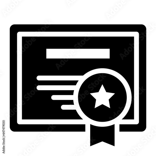 Certificate solid glyph icon