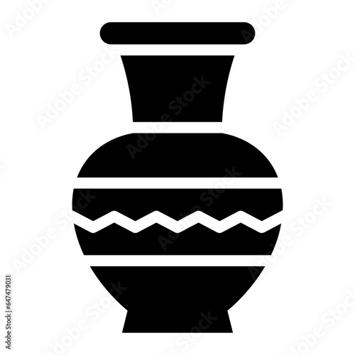 Vase Pottery solid glyph icon