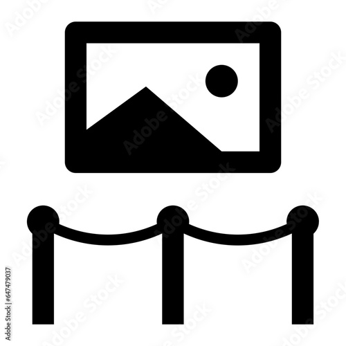 Museum Gallery solid glyph icon