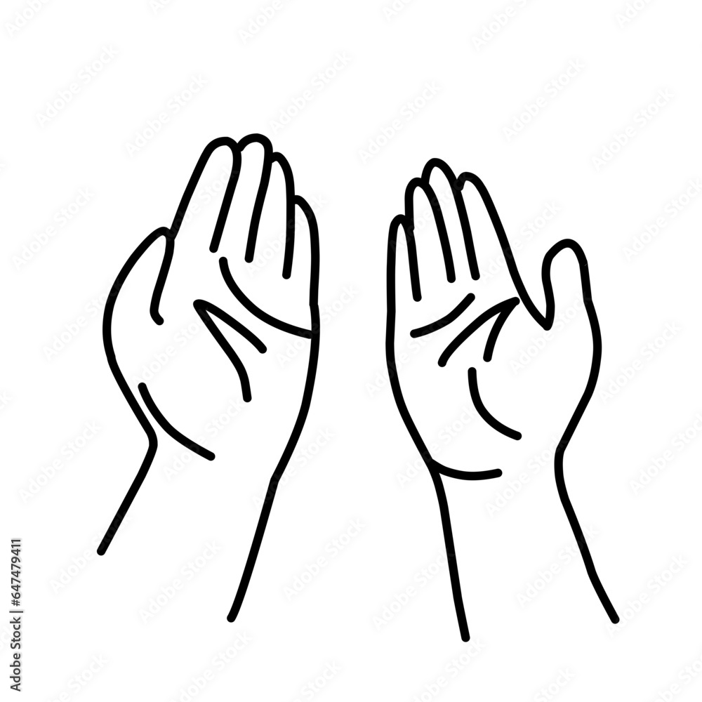 Hand Pose Illustration Vector Hand Pose Illustration Vector