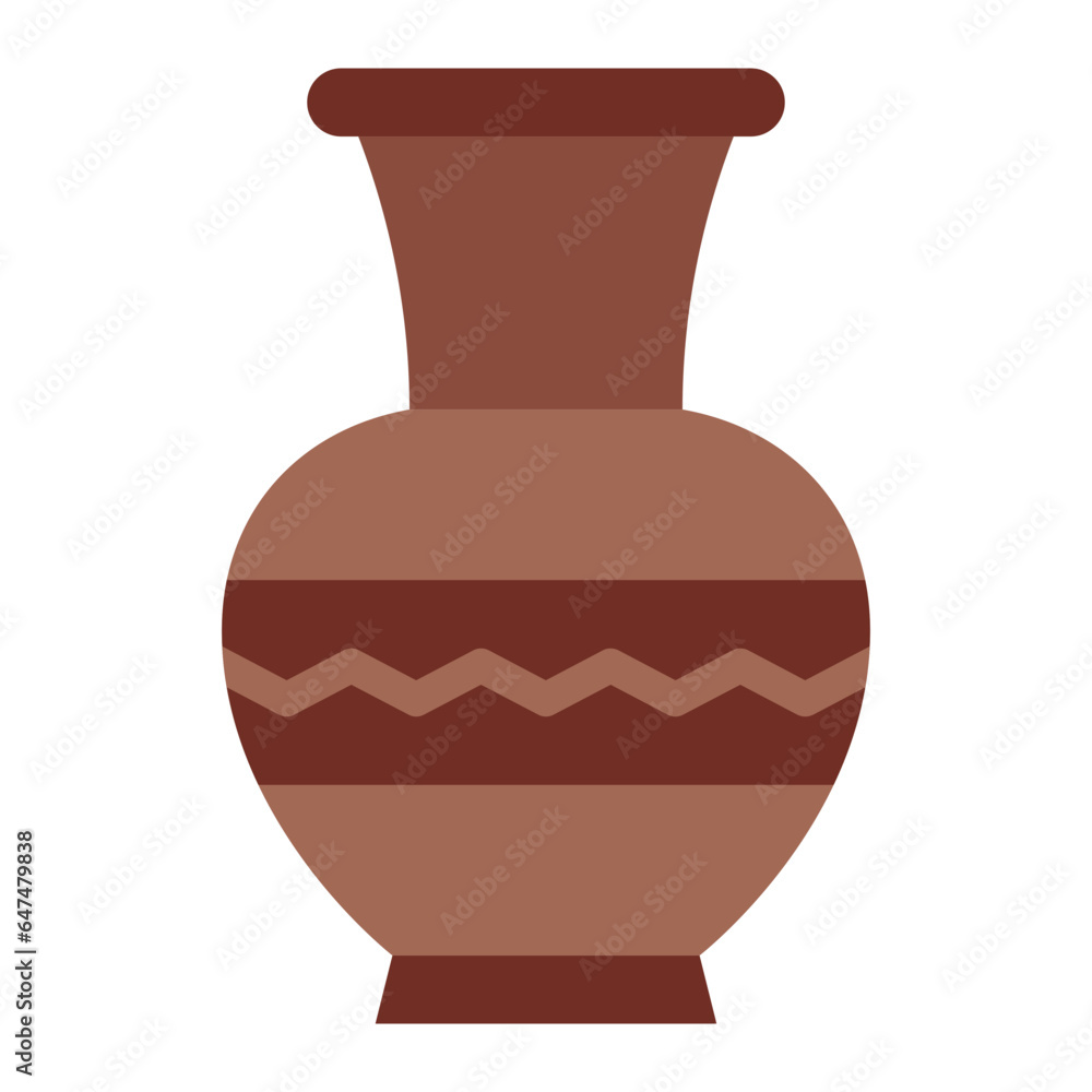 Vase Pottery flat icon