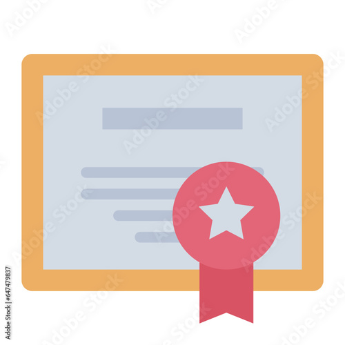 Certificate flat icon