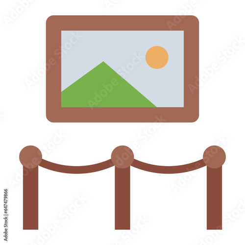 Museum Gallery flat icon