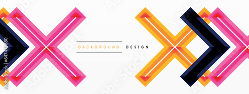 Cross line background minimal geometric template. Design for wallpaper, banner, background, landing page, wall art, invitation, prints, posters