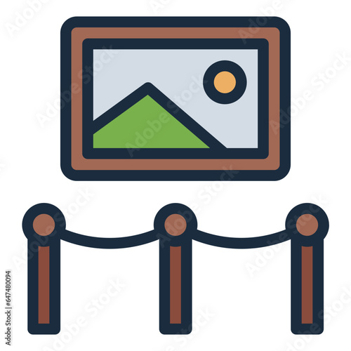 Museum Gallery filled line icon