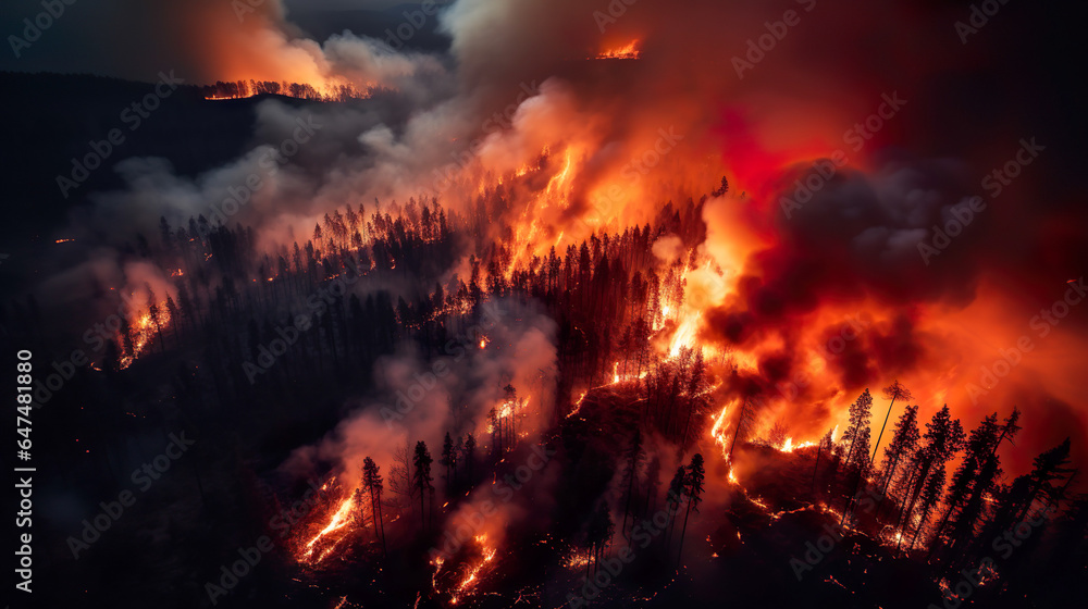 大規模な山火事 大規模な山火事