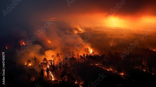 大規模な山火事 © Hanasaki