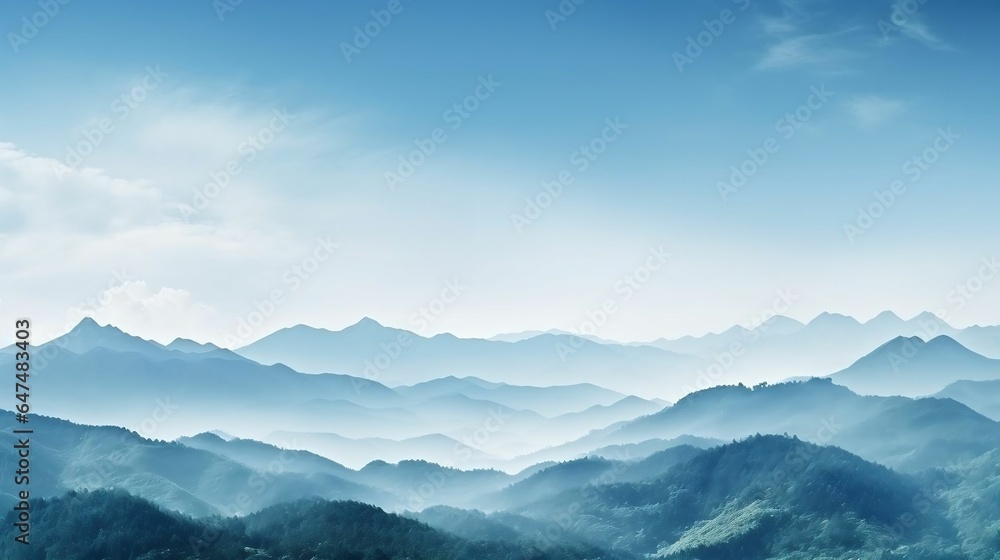 background Vast mountain range with clear space