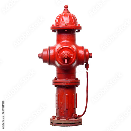 red fire hydrant isolated on transparent background