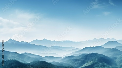 background Vast mountain range with clear space