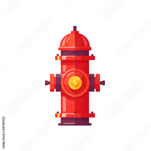 red fire hydrant vector isolated on transparent background