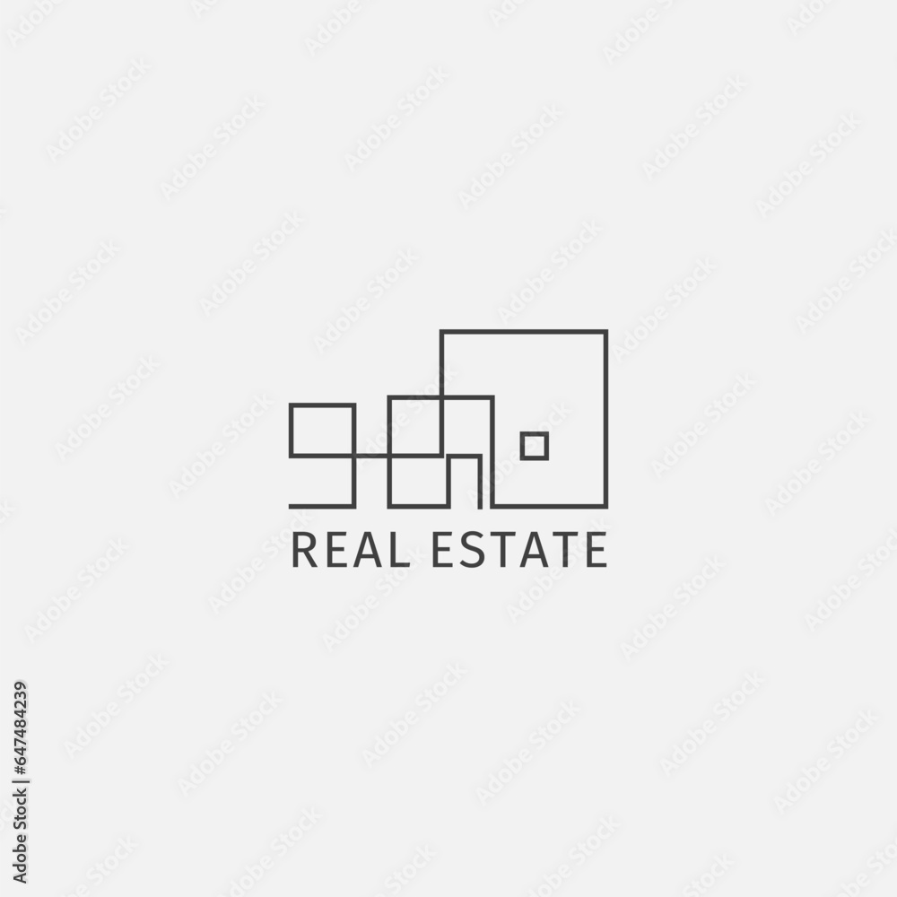 Minimalist home logo from lines. Suitable for housing, architectural and residential businesses.