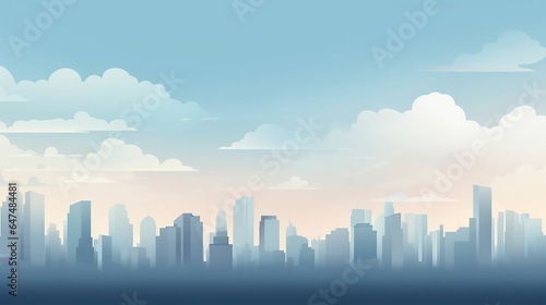 A modern cityscape with open sky sections