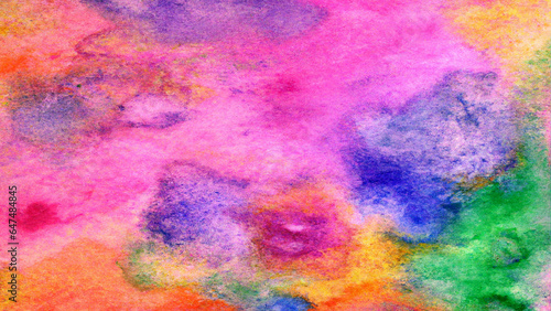 Watercolor pastel background. aquarelle colorful stains on paper ai generated. © Alamins_Creation