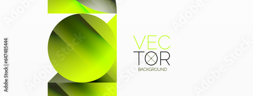Serene gradient template. Circles and triangles mingle in minimalist perfection. Gentle fusion of forms and hues creates balanced yet captivating backdrop, embodying modern sophistication