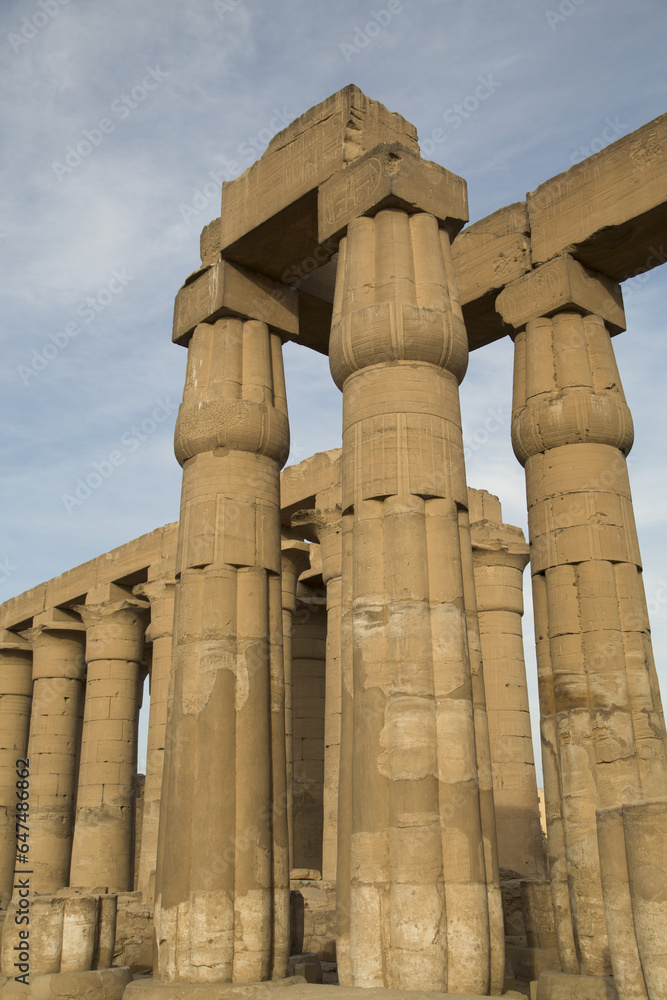 Columns In The Court Of Amenhotep Iii, Luxor Temple; Luxor, Egypt Columns In The Court Of Amenhotep Iii, Luxor Temple; Luxor, Egypt