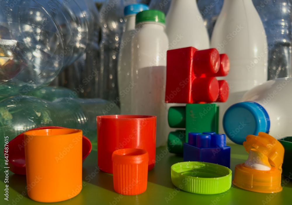 Plastic Recycling. Water bottles and plastic Bottle Caps for Recycling ...