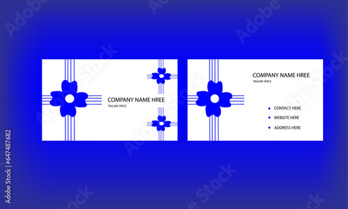 Uncommon creative modern double sided professional business card and mok up tamplate.