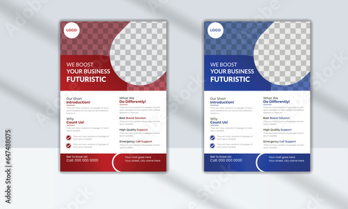 Vector corporate business flyer design template