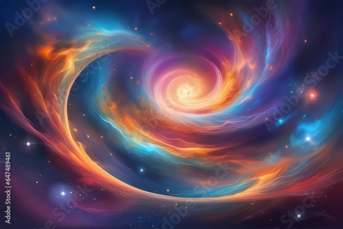 Colorful galaxy wallpaper background.