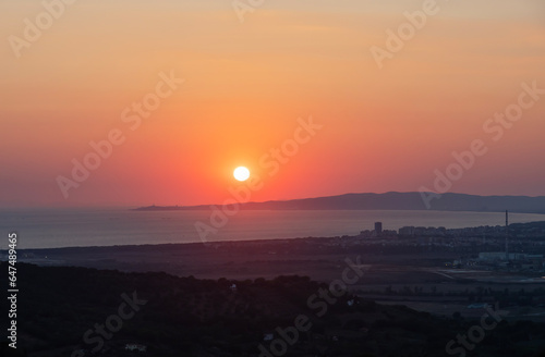 Spectacular sunset  gulf of Follonica  Maremma - Italy.