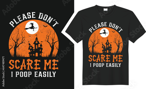 Please Don’t scare Halloween t-shirt design.