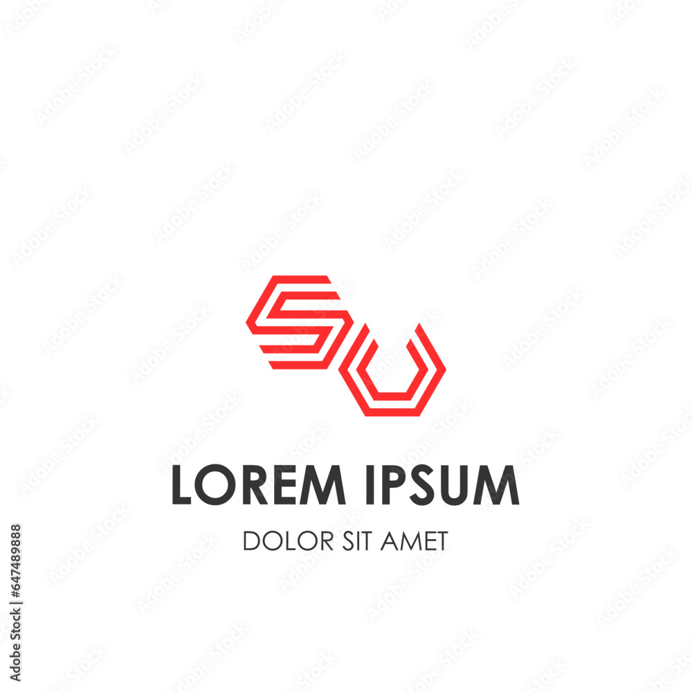 su logo hexagon su logo hexagon