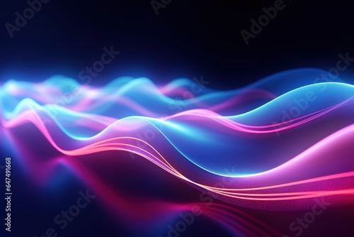 Wallpaper Mural abstract futuristic background with pink blue glowing neon moving high speed wave lines and bokeh lights. Data transfer concept Fantastic wallpaper Torontodigital.ca