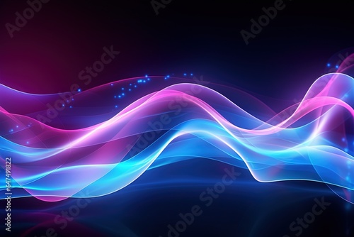 abstract futuristic background with pink blue glowing neon moving high speed wave lines and bokeh lights. Data transfer concept Fantastic wallpaper