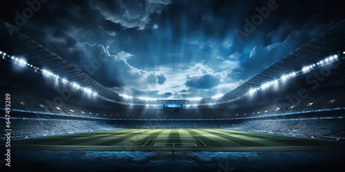 Football stadium with copy space background