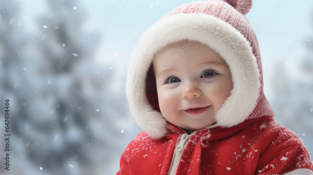 A little kid in a Santa Claus costume A little kid in a Santa Claus costume