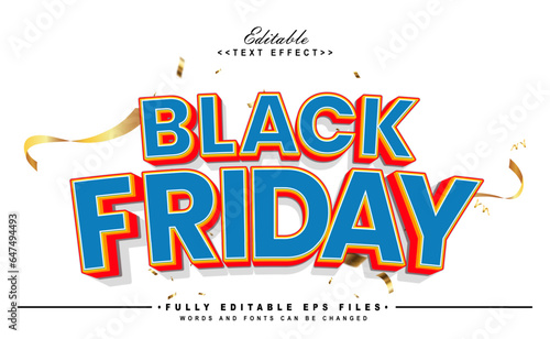 editable Black friday text effect.typhography logo