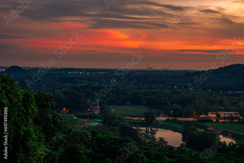 Wallpaper Mural panoramic background of high mountain scenery, overlooking the atmosphere of the sea, trees and wind blowing in a cool blur, spontaneous beauty Torontodigital.ca