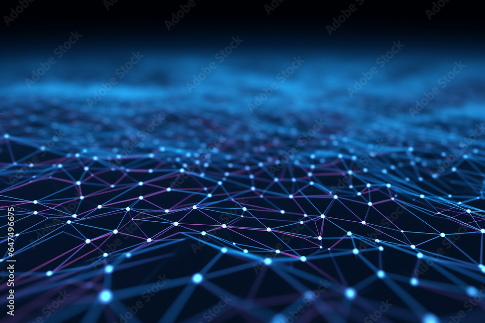 Obraz premium Futuristic technological background, cyberpunk, virtual reality concept, hi-tech, Generative AI