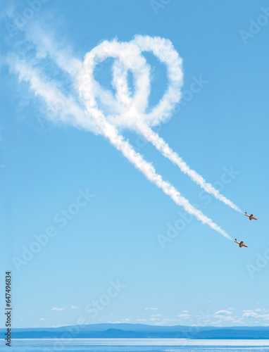Looping Jet Contrails