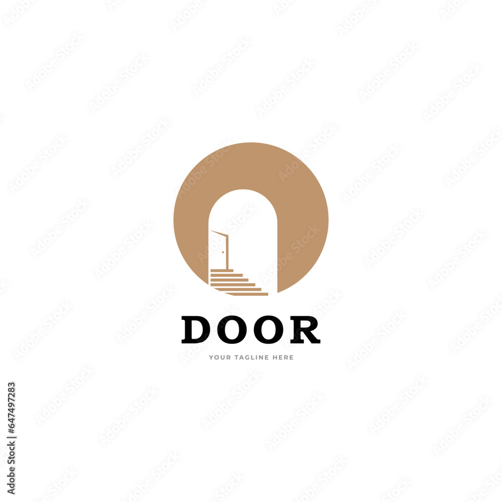 Open door .open health. open logo deep meaning, simple logo vector illustration Open door .open health. open logo deep meaning, simple logo vector illustration