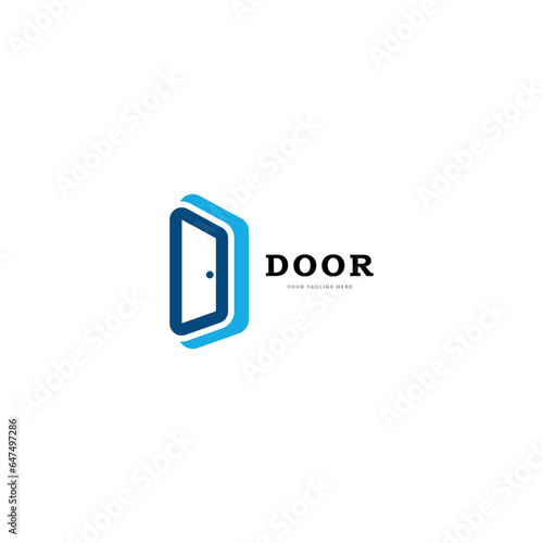 Open door .open health. open logo deep meaning, simple logo vector illustration