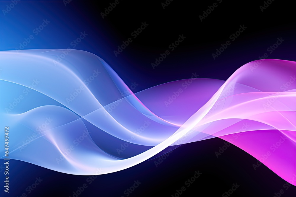 Obraz premium Blue purple gradient abstract background with smoke, neon, glow effect