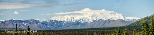 Mount mckinley viewed from george parks highway; Alaska united states of america photo