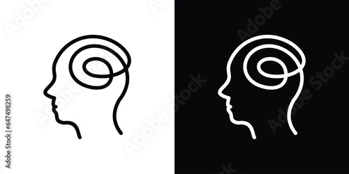 logo design for intelligence, mental, psychology, brain made in minimalist line style