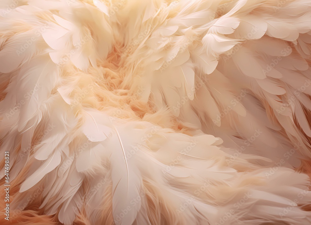 Product / Newborn Feathered Elegance Beige Feather Backdrop