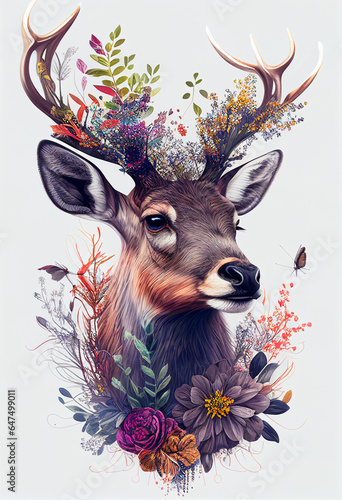 AI generated illustration deer