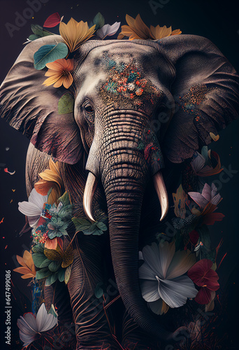 AI generated an elephant photo